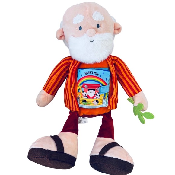 Demdaco Other - DEMDACO Noah's Ark Plush Noah Puppet Soft Story Book 17" Christian Bible Toy